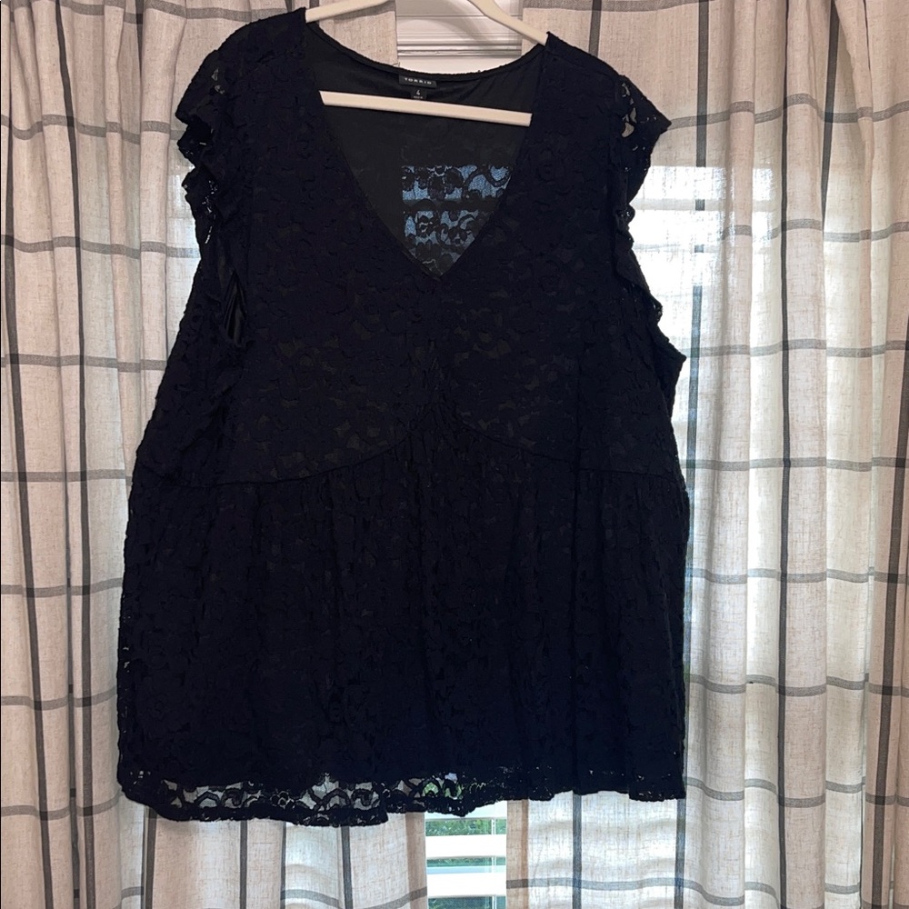 Torrid Black Lace Blouse